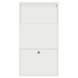 Parcel Drop Box with Storage White 44 x 22 x 82 cm Steel 874920