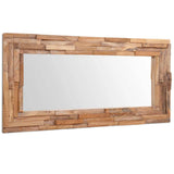 244564 Decorative Mirror Teak 120x60 cm Rectangular