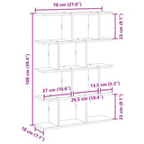 Wall Cube Shelf 12 Compartments White Engineered Wood 860013