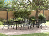 Garden Dining Set 7 pcs Black Poly Rattan 3380846