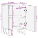 ZNTS Bathroom Cabinet 38x34x58 cm Solid Wood Mango 377542