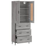 Highboard Grey Sonoma 69.5x34x180 cm Engineered Wood 3199767