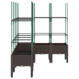 Garden Planter with Trellis Brown 160x120x142.5 cm PP 367970