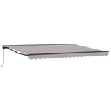 Manual Retractable Awning Light Grey 4 x 3.5 m 3420454