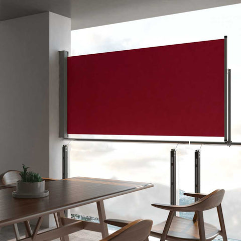 Patio Retractable Side Awning 120x300 cm Red 48345