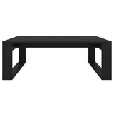 Coffee Table Black Engineered Wood Coffee Table Square Modern 808631