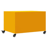 ZNTS Coffee Table Mustard Yellow 68x50x43.5 cm Steel 846689