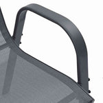 Stackable Garden Chairs 2 pcs Grey Textilene Fabric 318778