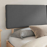 Bed Frame with Upholstered Headboard Dark Grey 180 x 200 cm 3398080
