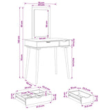 Dressing Table Set FAUSKE 2 pcs White 76 x 50 x 143 cm 3438572