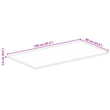 Table Top 120x60x1.5 cm Rectangular Solid Wood Rough Mango 371336