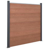 Fence Panel Set Brown 353x186 cm WPC 3211830