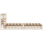 ZNTS Bed Frame without Mattress 100x200 cm Solid Wood Pine 3306489