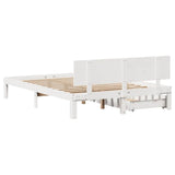 Bed Frame with Drawers without Mattress White 135x190 cm Double 3301975