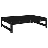 Garden Footstool Black 120x80 cm Solid Wood Pine 825713