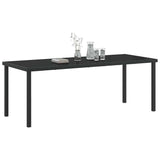 Garden Table Black 200 x 80 x 73 cm Metal 42010315