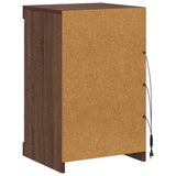 Sideboard with LED Lights Brown Oak 41x37x67 cm 836727