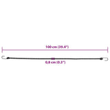 Bungee Cords with Reflective Strips and Hooks 50 pcs 100 cm 4008156