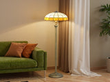 Tiffany-Style Floor Lamp with Handcrafted Stained Glass Shade, 152cm Tall Vintage Standing Lamp with T3398P425137