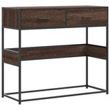 Console Table Brown Oak 90x35x80 cm Engineered Wood 849178