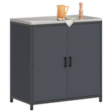 Kitchen Storage HATTEM Anthracite 90 x 50 x 92 cm Steel 874984