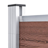 Garden Fence WPC 1737x186 cm Brown 3053215