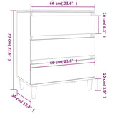 Sideboard Concrete Grey 60x35x70 cm Engineered Wood 823044