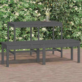 Garden Bench Grey Solid pine wood 159.5x44x45 cm Durable 824013