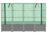 Raised Bed with Greenhouse Cover Rattan Look 160x40x153 cm 4015859