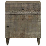 Bedside Cabinet Light Grey 50x33x60 cm Solid Wood Mango 4017800