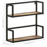 Wall Shelf 60x20x60 cm Rough Mango Wood 321076