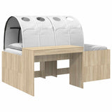 Bed with Tunnel 3 pcs Artisian Oak and White Engineered Wood 3423701