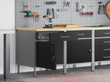 Work Cabinet with Drawer 2 pcs Black and Grey 100 x 55 x 85 cm 3321360