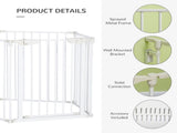 5 Panels Pet Playpen Metal Fence w/ Walk Through Door - White T3398P349716