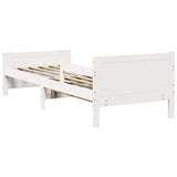 Bed Frame with Headboard White 80 x 200 cm Engineered Wood 877210