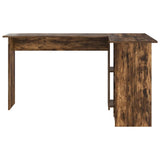 Desk with Shelf Smoked Oak 142 x 102 x 73 cm Engineered Wood 869294