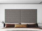 Wall Headboard 12 pcs Light Grey 90 x 15 cm Fabric 42020537