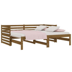 ZNTS Pull-out Day Bed without Mattress Honey Brown 2xcm 814672