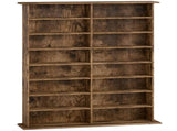 16-Compartment Media Shelf - Rustic Brown T3398P423534