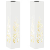 Solar LED Pathway Light 2 pcs White Cold Rolled Steel 879801