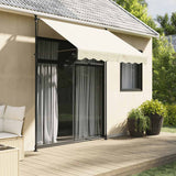 Retractable Awning Cream 250x150 cm Fabric and Steel 368746