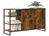 Side Cabinet Smoke Oak 96.5 x 30 x 75 cm Engineered Wood 886614