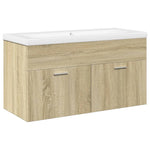 ZNTS Bathroom Sink Cabinet with Built-in Basin Sonoma Oak 3324985