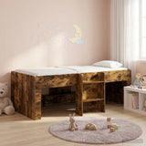 Kids'High Bed Frame 2 pcs Smoked Oak 98.5 x 200 cm 3422567