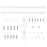 Sliding Door Hardware Kit 183 cm Steel White 151703