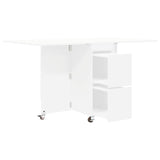 Dinning Table 2 pcs 140 x 80 x 77 cm Engineered Wood White 3424932