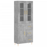 Highboard Concrete Grey 69.5x34x180 cm Engineered Wood 3198653