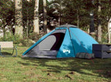 Camping Tent Dome 4-Person Blue Waterproof 94770
