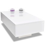 ZNTS Coffee Table High Gloss White 244022