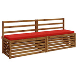 2-Piece Bench Cushions SOEST 2 pcs 100% Polyester Red 949247